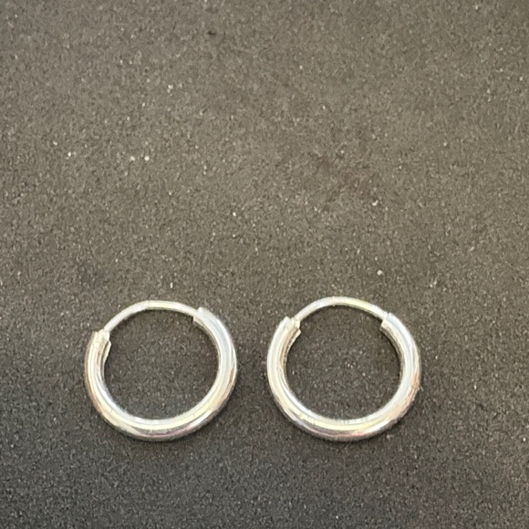 Classic 925 Silver Huggie Hoop Earrings - Picture 7 of 11